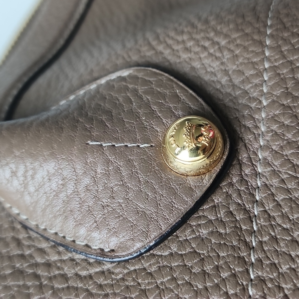 Loewe May 36 Leather Ostrich Large Satchel Handle Bag - Picture 7 of 16